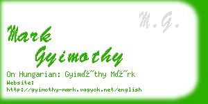 mark gyimothy business card