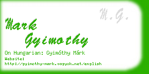 mark gyimothy business card